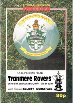 Scunthorpe United v Tranmere Rovers Match Programme 1990-12-08